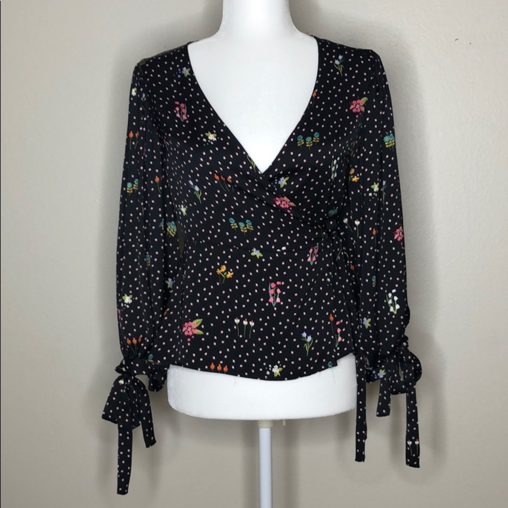 Topshop Kimono Style Wrap Top Size 4